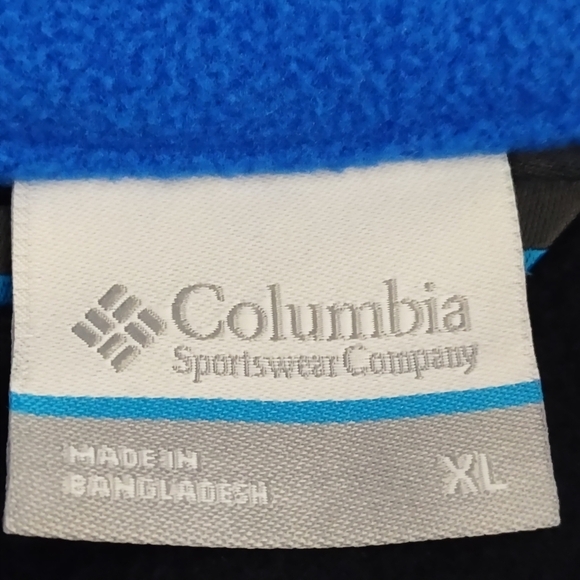 Columbia Women's Size XL Full Zip Fleece Jacket Blue Macaw Black Active Cozy - Picture 6 of 7